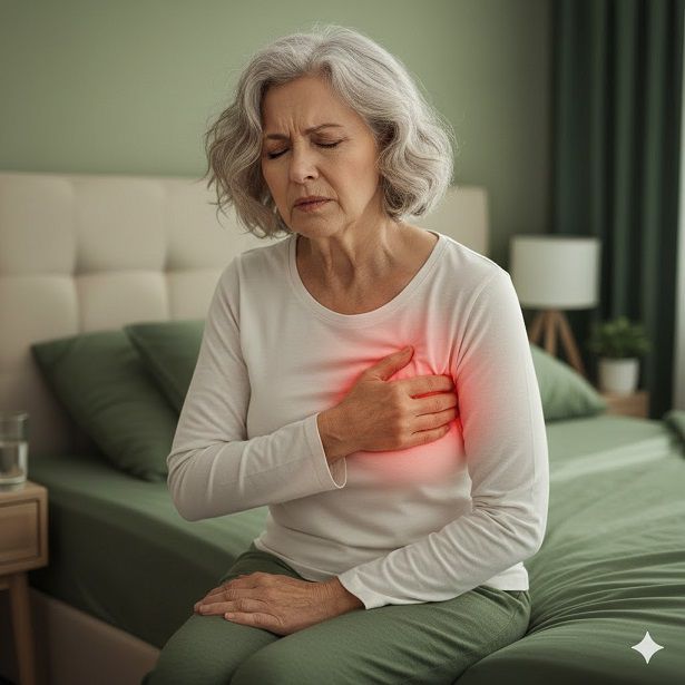 سوزش پستان سمت چپ و بیماری قلبی